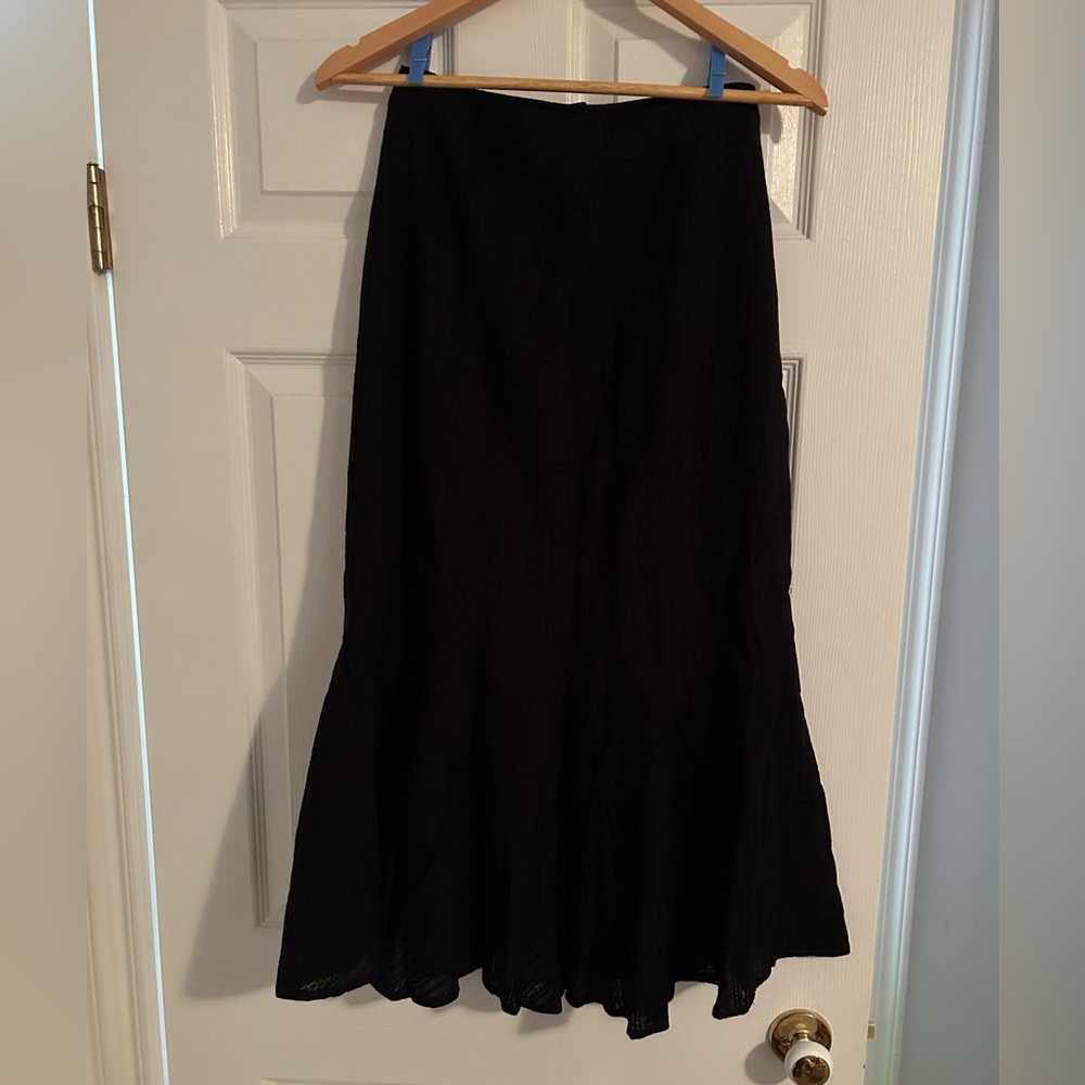 Miss Me Boho Black Button Up Midi Skirt NWT - Picture 2 of 8